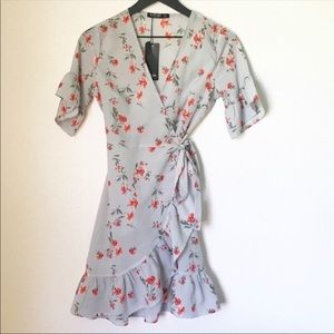 Nasty Gal Floral Wrap Dress NWT
